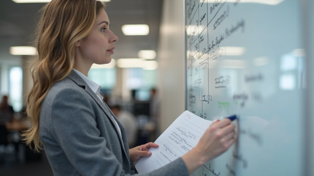 Professioneel trainers die effectief taakbeheer demonstreert